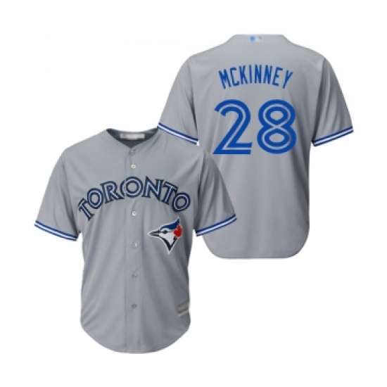 Youth Toronto Blue Jays #28 Billy McKinney Replica Grey Road Baseball Jersey - Ujersey