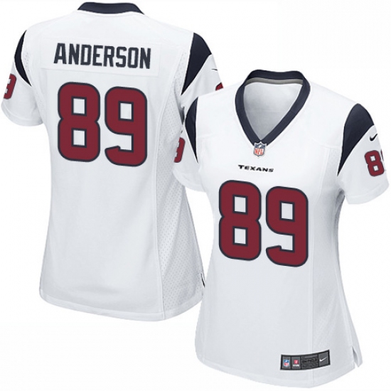 Women's Nike Houston Texans #89 Stephen Anderson Game White NFL Jersey - Ujersey
