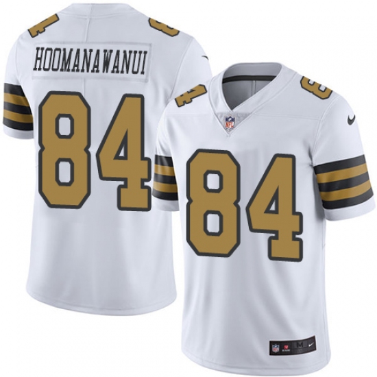 Youth Nike New Orleans Saints #84 Michael Hoomanawanui Limited White Rush Vapor Untouchable NFL Jersey - Ujersey