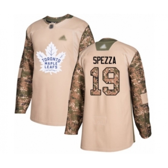 Men's Toronto Maple Leafs #19 Jason Spezza Authentic Camo Veterans Day Practice Hockey Jersey - Ujersey