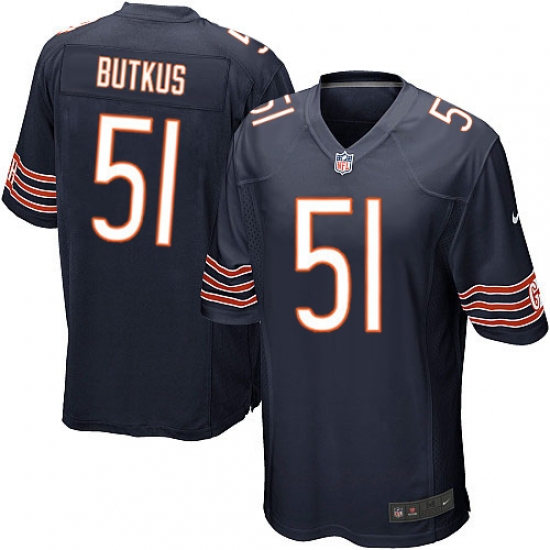 Men's Nike Chicago Bears #51 Dick Butkus Game Navy Blue Team Color NFL Jersey - Ujersey