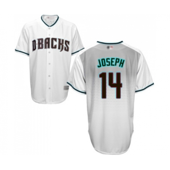 Men's Arizona Diamondbacks #14 Caleb Joseph Replica White Capri Cool Base Baseball Jersey - Ujersey