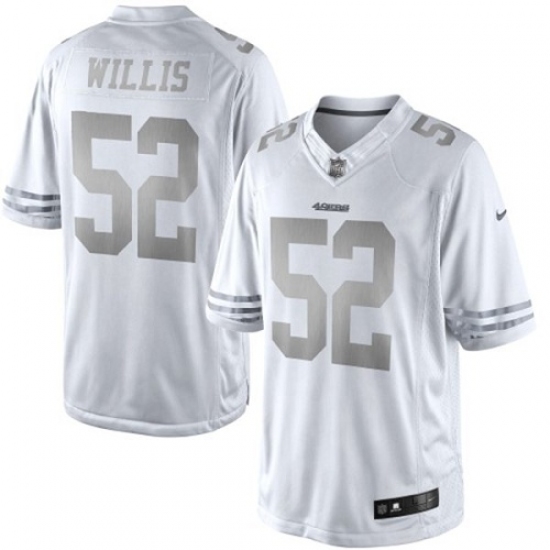 Men's Nike San Francisco 49ers #52 Patrick Willis Limited White Platinum NFL Jersey - Ujersey