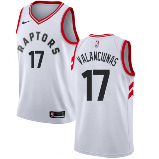 Women's Nike Toronto Raptors #17 Jonas Valanciunas Authentic White NBA Jersey - Association Edition - Ujersey