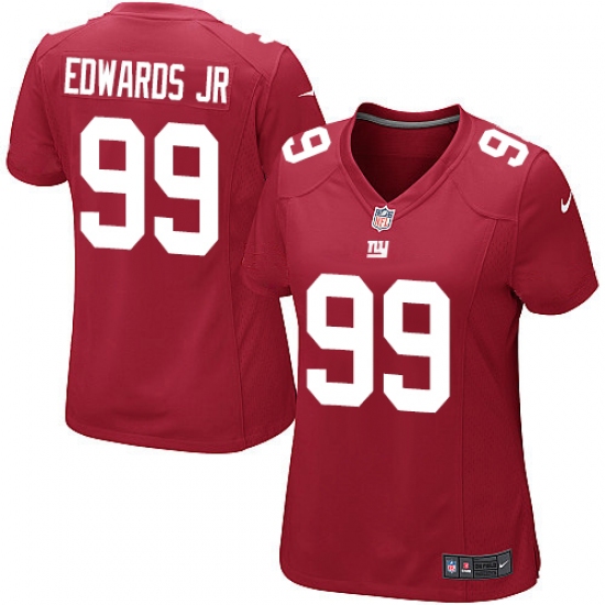 Women's Nike New York Giants #99 Mario Edwards Jr Game Red Alternate NFL Jersey - Ujersey