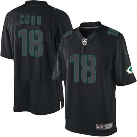 Youth Nike Green Bay Packers #18 Randall Cobb Limited Black Impact NFL Jersey - Ujersey