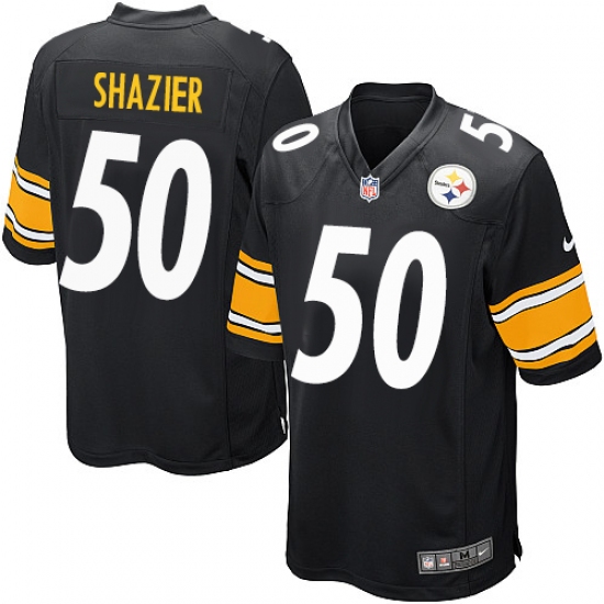 Men's Nike Pittsburgh Steelers #50 Ryan Shazier Game Black Team Color NFL Jersey - Ujersey