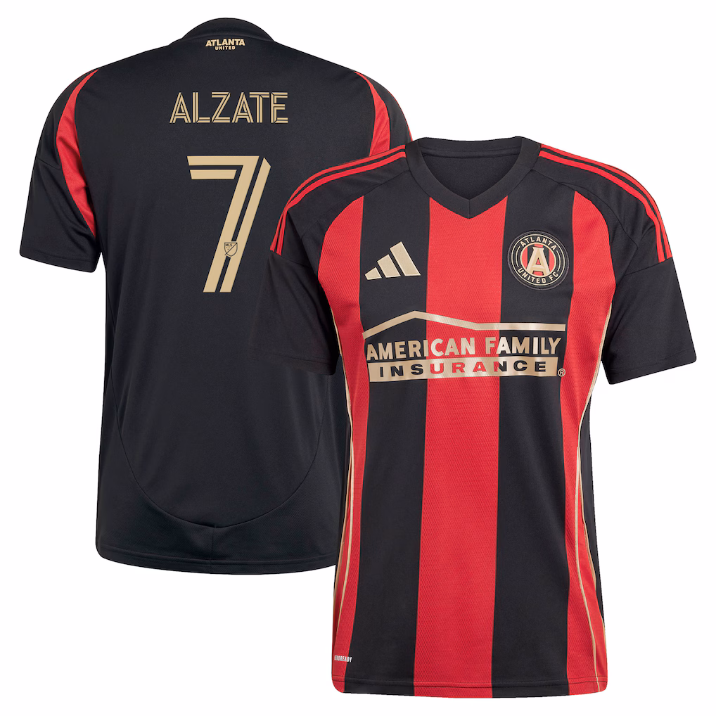 Men's Atlanta United FC Steven Alzate adidas Black The Connector Replica Jersey