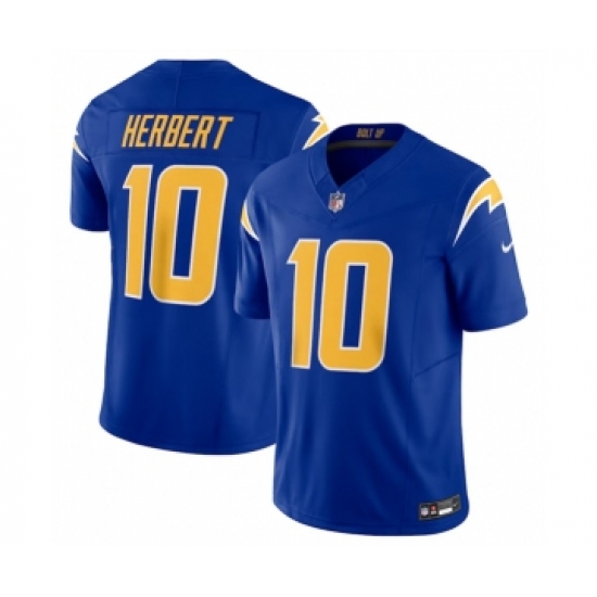 Men's Nike Los Angeles Chargers #10 Justin Herbert Royal 2023 F.U.S.E. Vapor Untouchable Limited Stitched Jersey - Ujersey