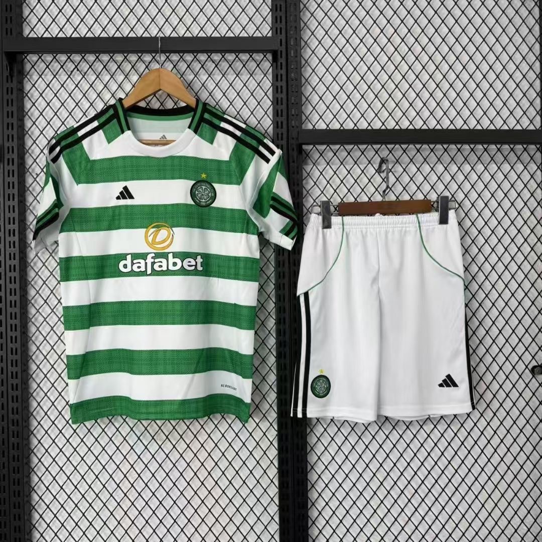 Celtic Soccer Jersey Home Kids Kit Jersey+Shorts 2025/26 - U-jersey