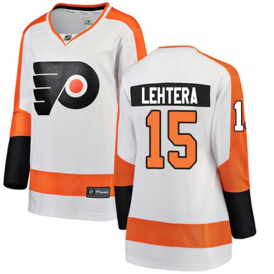Women's Philadelphia Flyers #15 Jori Lehtera Fanatics Branded White Away Breakaway NHL Jersey - Ujersey