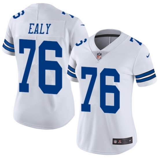Women's Nike Dallas Cowboys #76 Kony Ealy White Vapor Untouchable Limited Player NFL Jersey - Ujersey