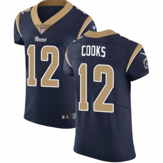 Men's Nike Los Angeles Rams #12 Brandin Cooks Navy Blue Team Color Vapor Untouchable Elite Player NFL Jersey - Ujersey