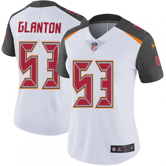 Women's Nike Tampa Bay Buccaneers #53 Adarius Glanton White Vapor Untouchable Limited Player NFL Jersey - Ujersey
