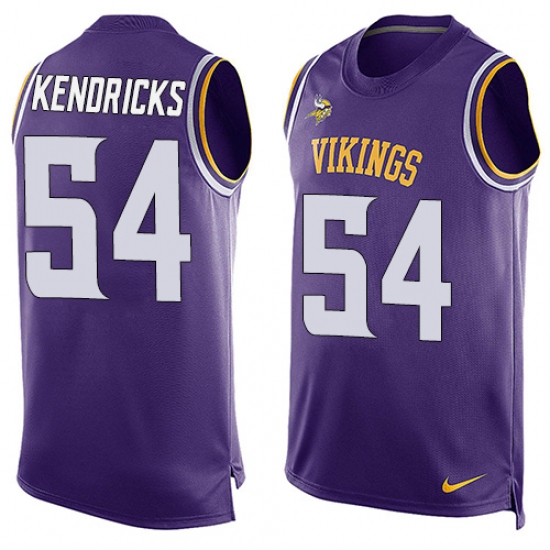Men's Nike Minnesota Vikings #54 Eric Kendricks Limited Purple Player Name & Number Tank Top NFL Jersey - Ujersey