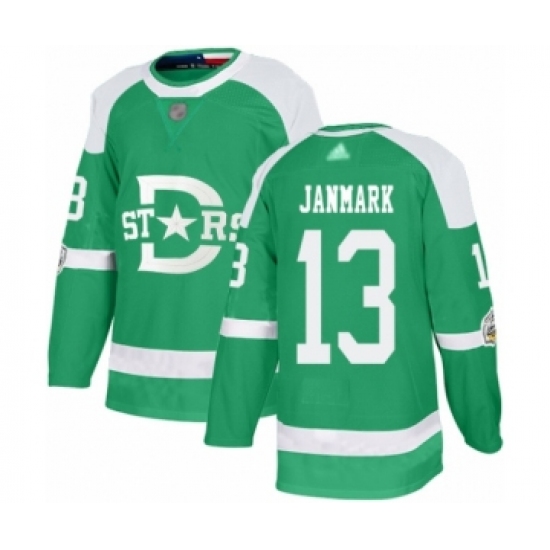 Youth Dallas Stars #13 Mattias Janmark Authentic Green 2020 Winter Classic Hockey Jersey