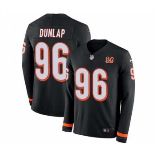 Youth Nike Cincinnati Bengals #96 Carlos Dunlap Limited Black Therma Long Sleeve NFL Jersey - Ujersey