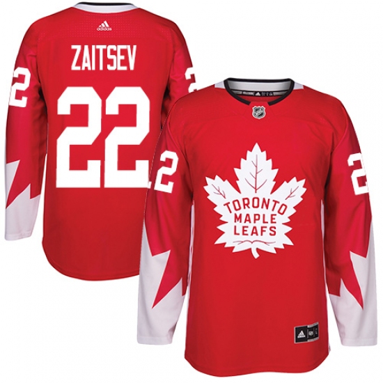 Men's Adidas Toronto Maple Leafs #22 Nikita Zaitsev Premier Red Alternate NHL Jersey - Ujersey