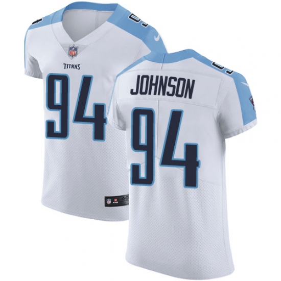 Men's Nike Tennessee Titans #94 Austin Johnson White Vapor Untouchable Elite Player NFL Jersey - Ujersey