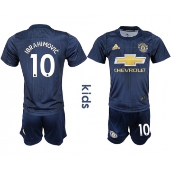 Manchester United #10 Ibrahimovic Third Kid Soccer Club Jersey