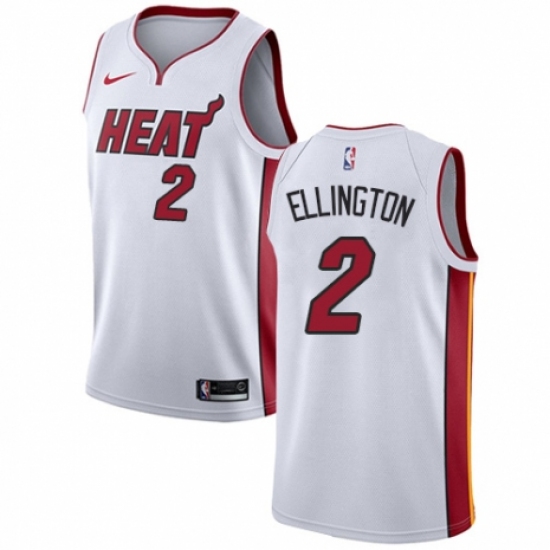 Men's Nike Miami Heat #2 Wayne Ellington Swingman NBA Jersey - Association Edition - Ujersey
