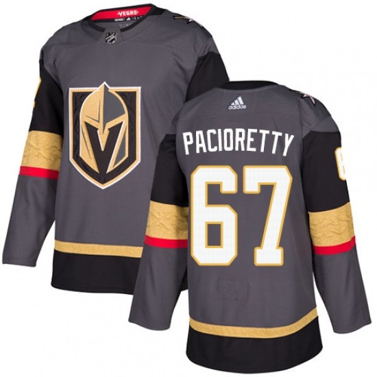 Men's Adidas Vegas Golden Knights #67 Max Pacioretty Premier Gray Home NHL Jersey - Ujersey