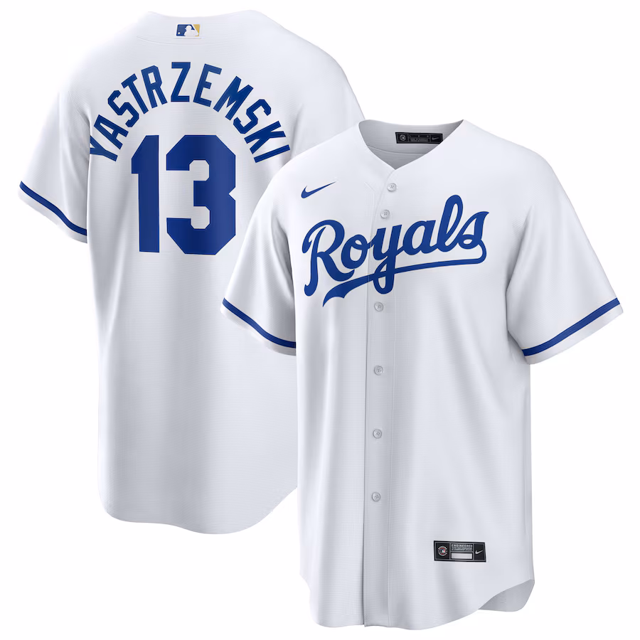 Men's Kansas City Royals Mike Yastrzemski Nike White Home Replica Jersey - Ujersey NHL