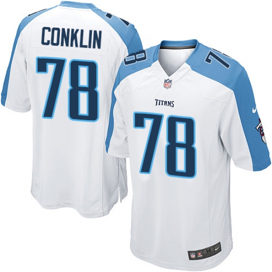 Men's Nike Tennessee Titans #78 Jack Conklin Game White NFL Jersey - Ujersey