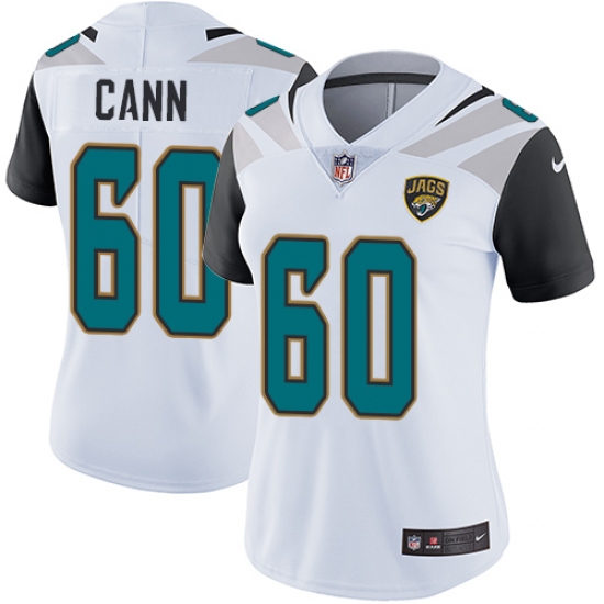 Women's Nike Jacksonville Jaguars #60 A. J. Cann White Vapor Untouchable Limited Player NFL Jersey - Ujersey