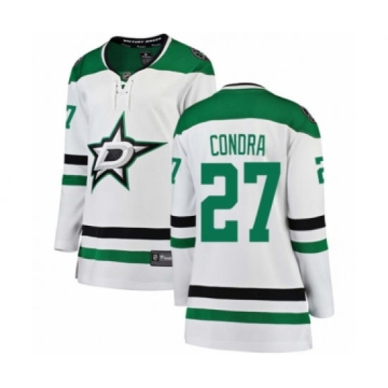 Women's Dallas Stars #27 Erik Condra Authentic White Away Fanatics Branded Breakaway NHL Jersey - Ujersey