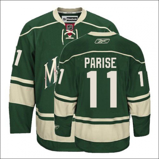 Women's Reebok Minnesota Wild #11 Zach Parise Authentic Green Third NHL Jersey - Ujersey