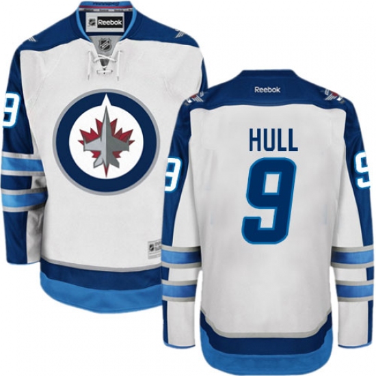 Women's Reebok Winnipeg Jets #9 Bobby Hull Authentic White Away NHL Jersey - Ujersey