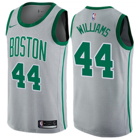 Men's Nike Boston Celtics #44 Robert Williams Swingman Gray NBA Jersey - City Edition - Ujersey