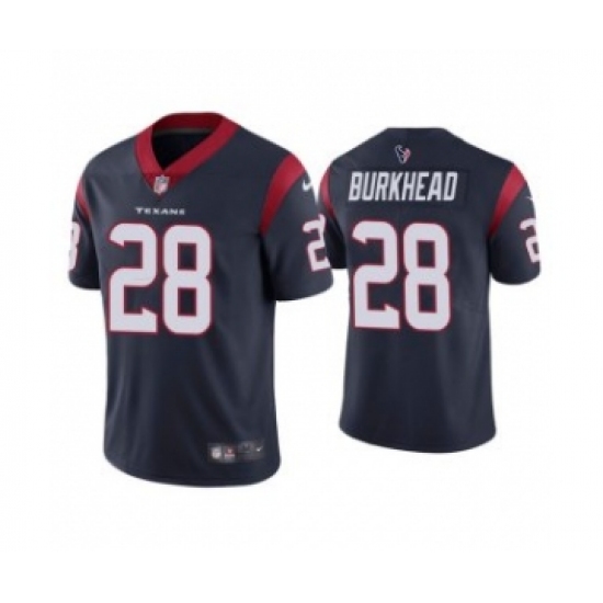 Men's Navy Houston Texans #28 Rex Burkhead Vapor Untouchable Limited Stitched Jersey - Ujersey