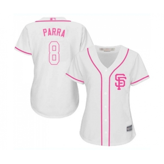 Women's San Francisco Giants #8 Gerardo Parra Replica White Fashion Cool Base Baseball Jersey - Ujersey