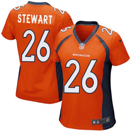 Women's Nike Denver Broncos #26 Darian Stewart Game Orange Team Color NFL Jersey - Ujersey