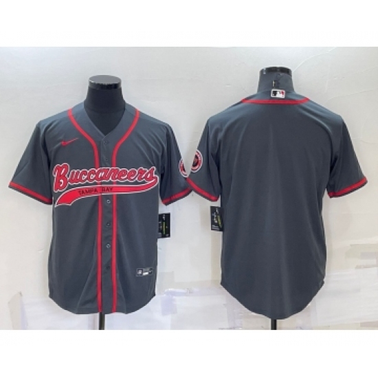 Men's Tampa Bay Buccaneers Blank Grey Stitched Cool Base Nike Baseball Jersey - Ujersey