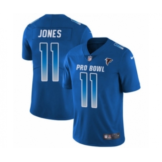 Men's Nike Atlanta Falcons #11 Julio Jones Limited Royal Blue NFC 2019 Pro Bowl NFL Jersey - Ujersey