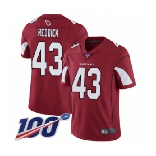 Men's Arizona Cardinals #43 Haason Reddick Red Team Color Vapor Untouchable Limited Player 100th Season Football Jersey - Ujersey