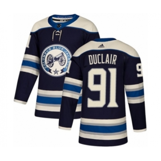 Youth Adidas Columbus Blue Jackets #91 Anthony Duclair Premier Navy Blue Alternate NHL Jersey - Ujersey