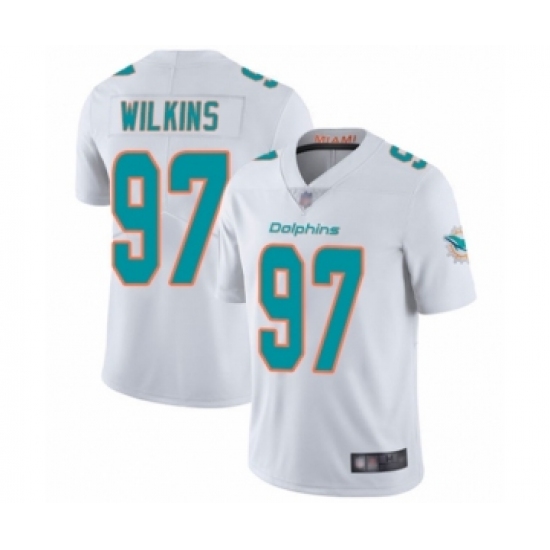 Youth Miami Dolphins #97 Christian Wilkins White Vapor Untouchable Limited Player Football Jersey - Ujersey