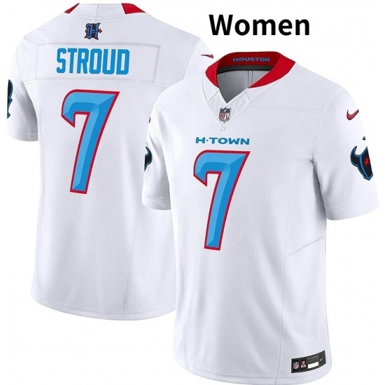 Women Houston Texans #7 C.J. Stroud White 2024 F.U.S.E. Limited Stitched Jersey - Ujersey