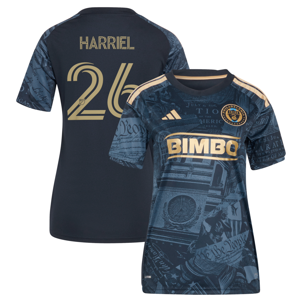 Women's Philadelphia Union Nathan Harriel adidas Navy 2026 1776 Kit Replica Jersey - Ujersey
