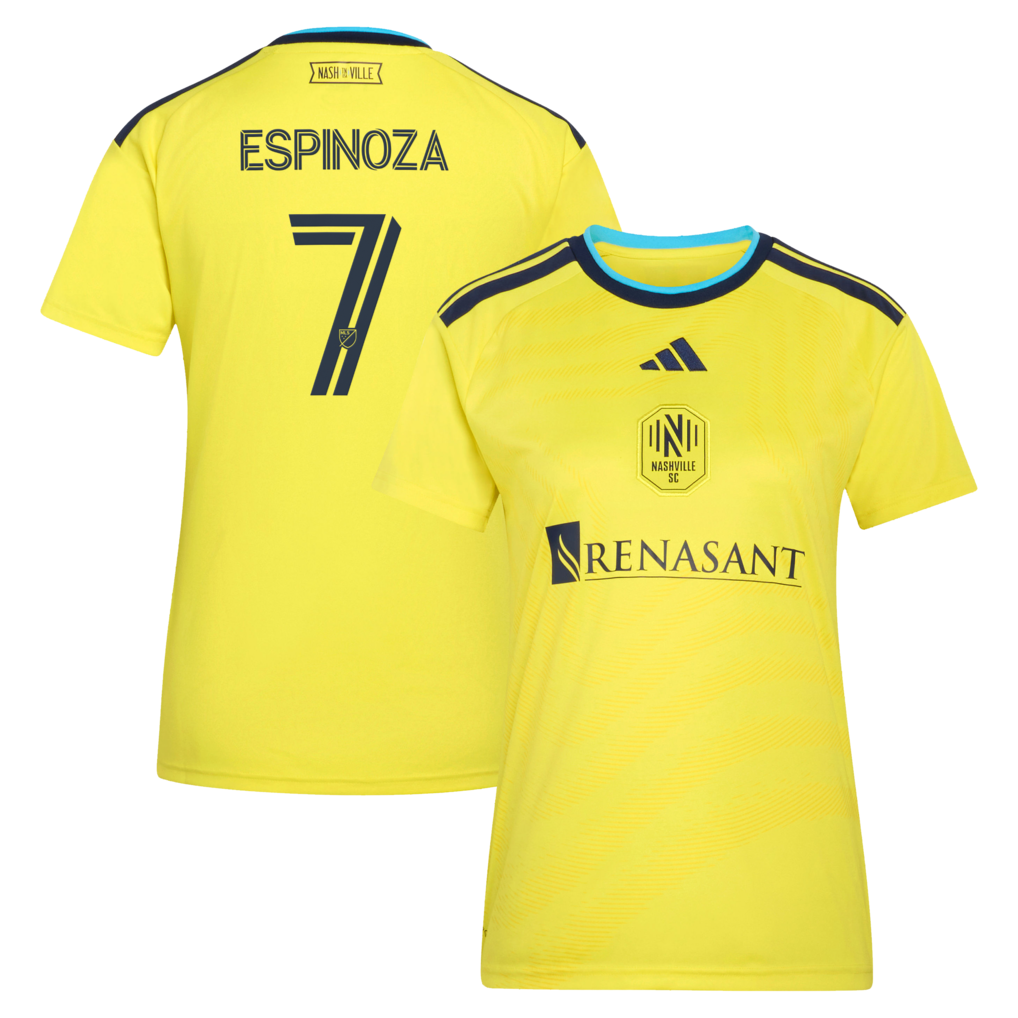 Women's Nashville SC Cristian Espinoza adidas Yellow 2026 The Reverb Kit Replica Jersey - Ujersey