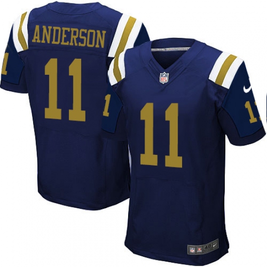 Men's Nike New York Jets #11 Robby Anderson Elite Navy Blue Alternate NFL Jersey - Ujersey