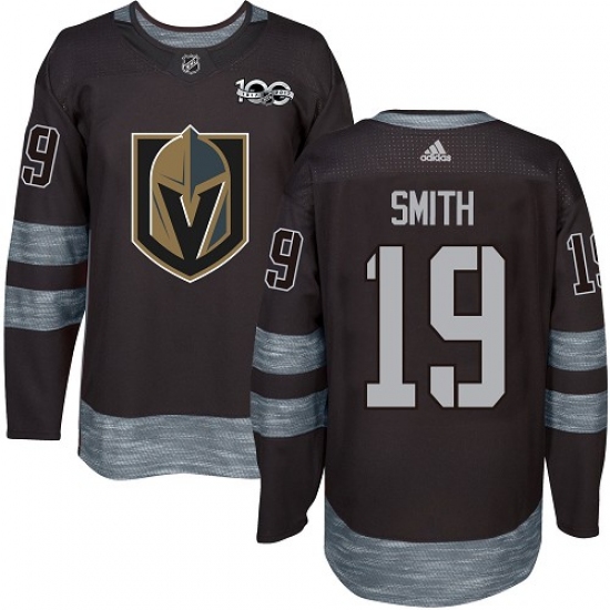 Men's Adidas Vegas Golden Knights #19 Reilly Smith Authentic Black 1917-2017 100th Anniversary NHL Jersey - Ujersey