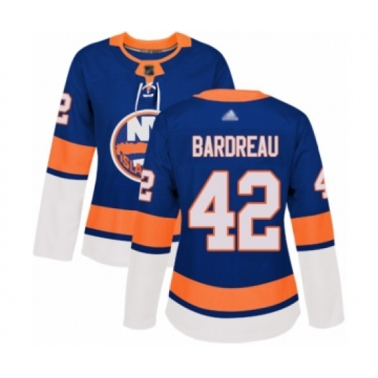 Women's New York Islanders #42 Cole Bardreau Authentic Royal Blue Home Hockey Jersey - Ujersey