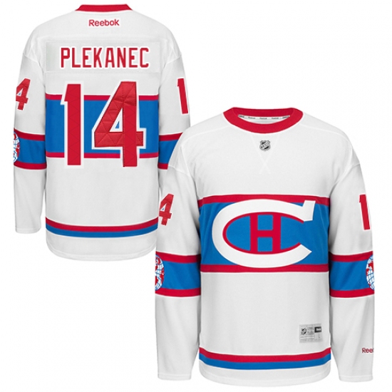 Men's Reebok Montreal Canadiens #14 Tomas Plekanec Authentic White 2016 Winter Classic NHL Jersey - Ujersey