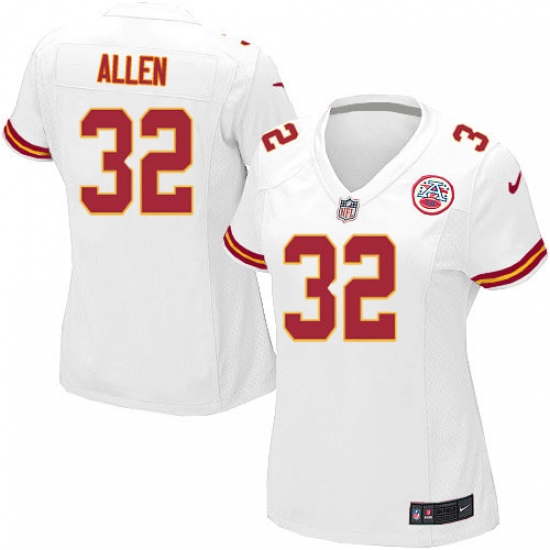 Women's Nike Kansas City Chiefs #32 Marcus Allen Game White NFL Jersey - Ujersey