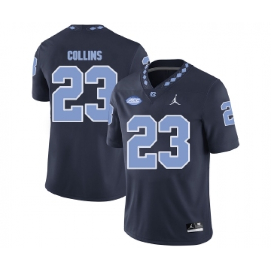 North Carolina Tar Heels 23 David Collins Black College Football Jersey - Ujersey